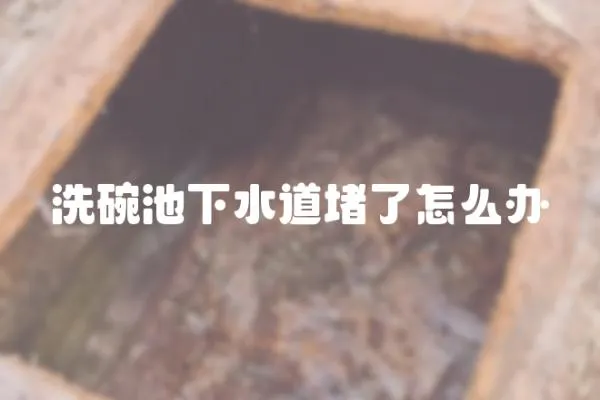 洗碗池下水道堵了怎么辦