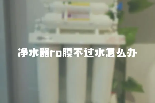 凈水器ro膜不過水怎么辦