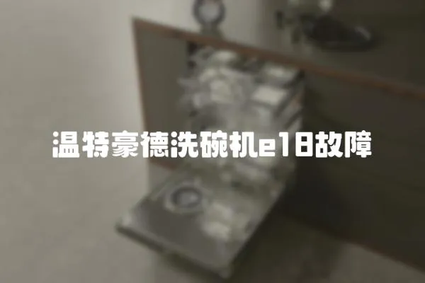 溫特豪德洗碗機e18故障
