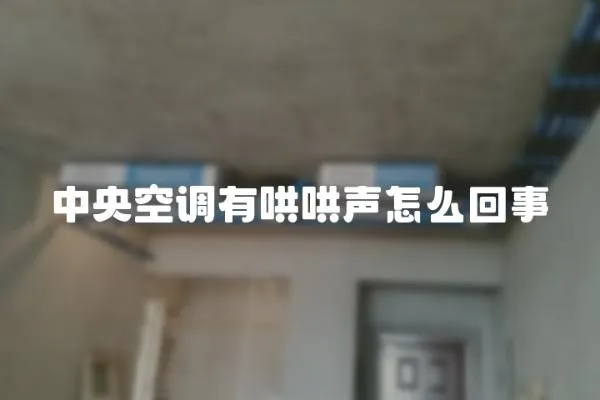 中央空調有哄哄聲怎么回事