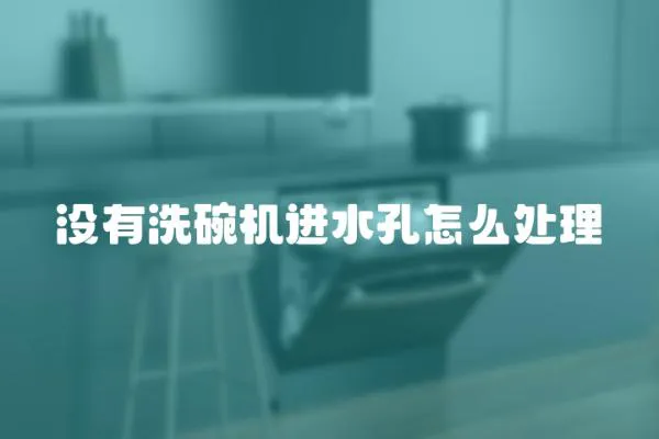 沒有洗碗機進水孔怎么處理