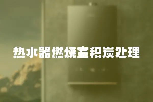 熱水器燃燒室積炭處理