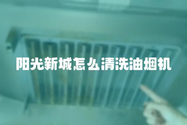 陽光新城怎么清洗油煙機
