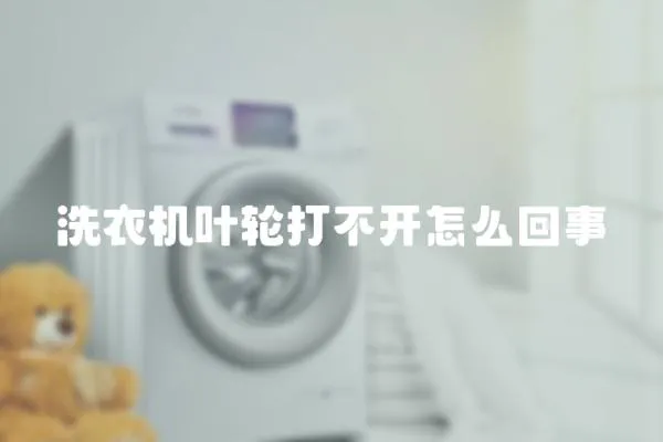 洗衣機葉輪打不開怎么回事