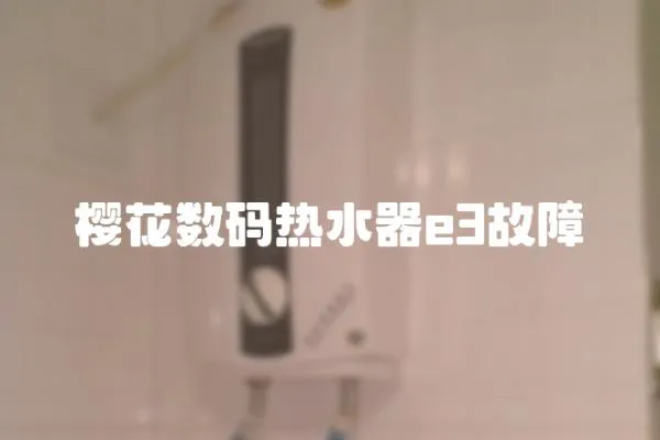 樱花数码热水器e3故障