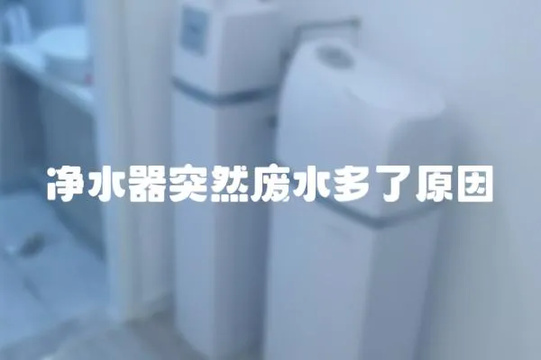 凈水器突然廢水多了原因