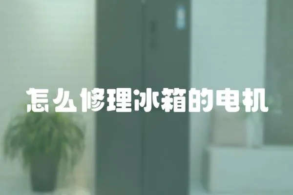 怎么修理冰箱的電機