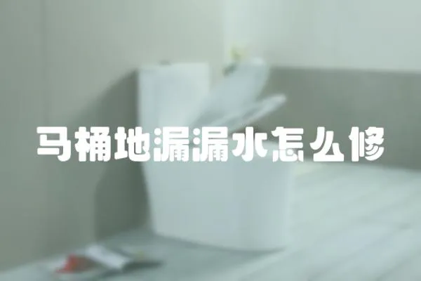 馬桶地漏漏水怎么修