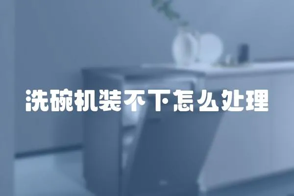 洗碗機(jī)裝不下怎么處理