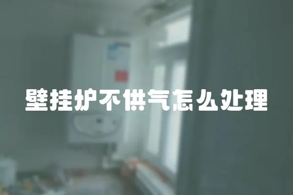 壁掛爐不供氣怎么處理