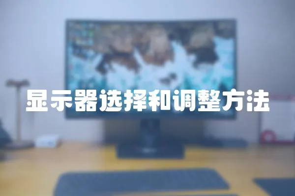 顯示器選擇和調(diào)整方法