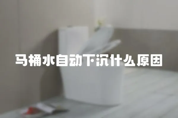 馬桶水自動下沉什么原因