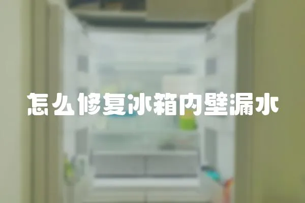 怎么修復冰箱內壁漏水
