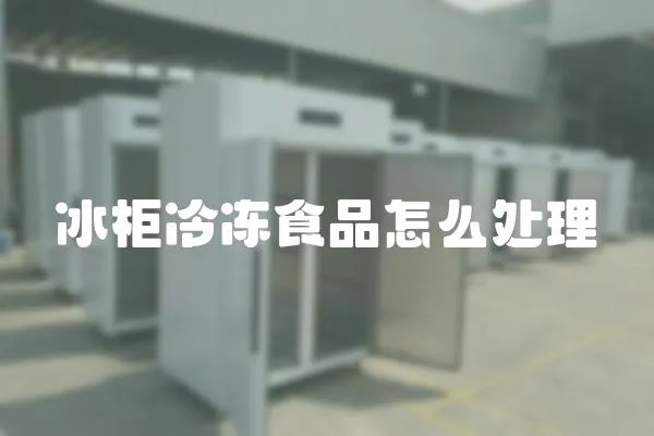 冰柜冷凍食品怎么處理