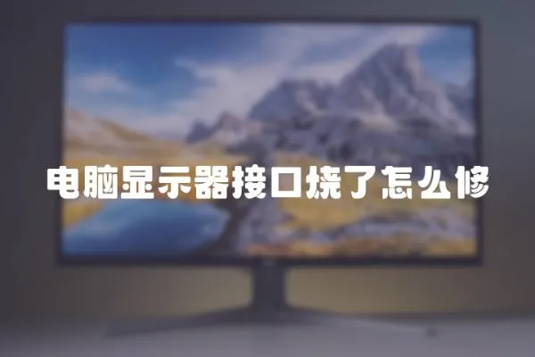 電腦顯示器接口燒了怎么修