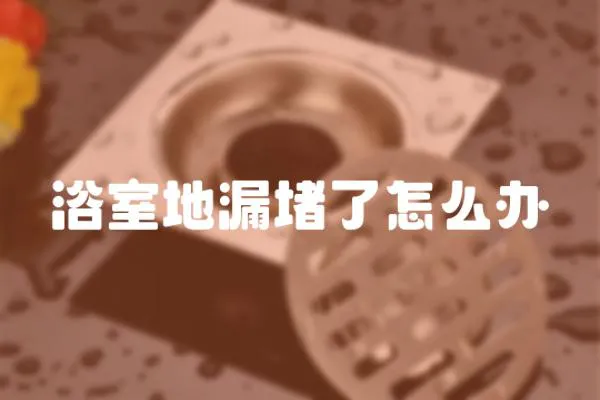 浴室地漏堵了怎么辦
