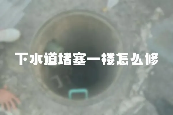 下水道堵塞一樓怎么修