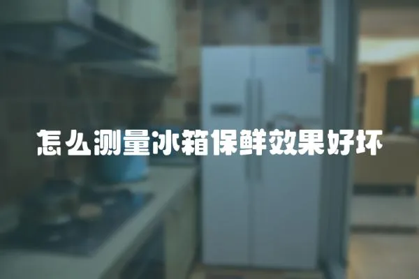 怎么測量冰箱保鮮效果好壞