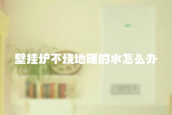 壁掛爐不燒地暖的水怎么辦