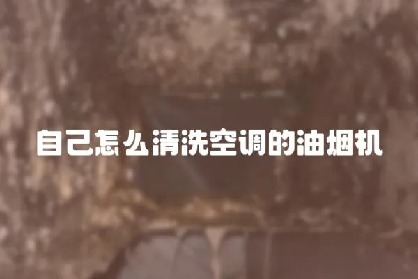 自己怎么清洗空調(diào)的油煙機(jī)