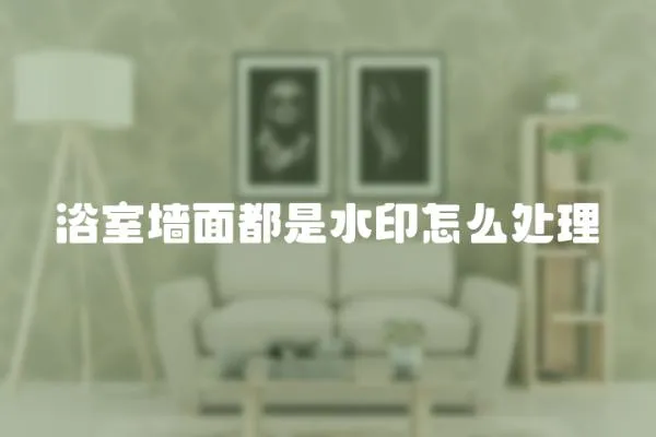 浴室墻面都是水印怎么處理