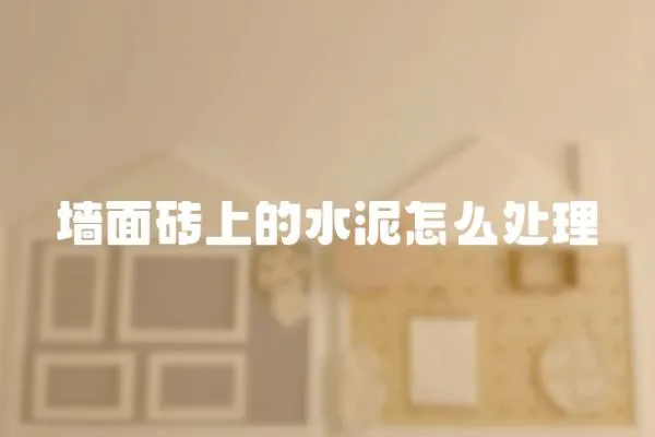 墻面磚上的水泥怎么處理