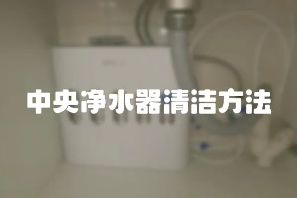 中央凈水器清潔方法
