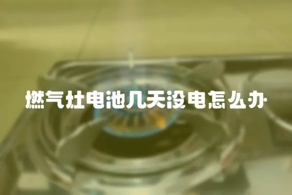 燃氣灶電池幾天沒電怎么辦