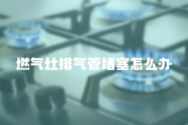 燃氣灶排氣管堵塞怎么辦