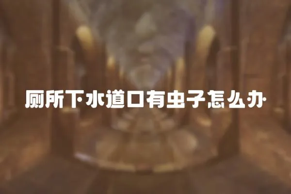 廁所下水道口有蟲子怎么辦