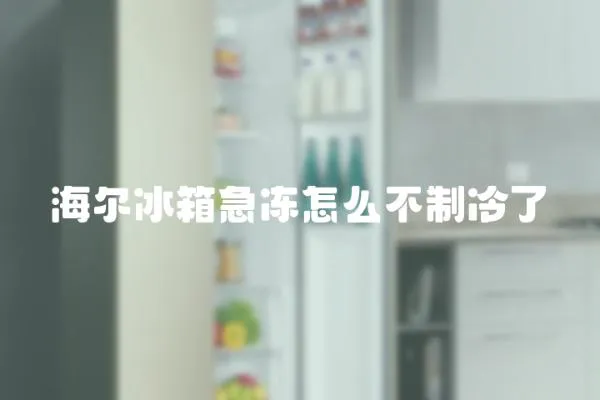 海爾冰箱急凍怎么不制冷了