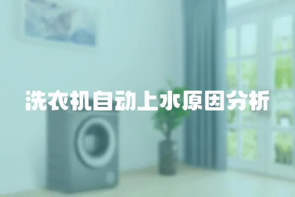 洗衣機自動上水原因分析