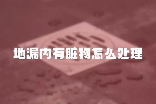 地漏內有臟物怎么處理