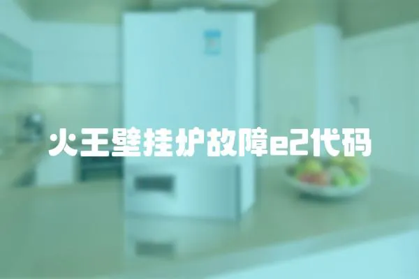 火王壁掛爐故障e2代碼