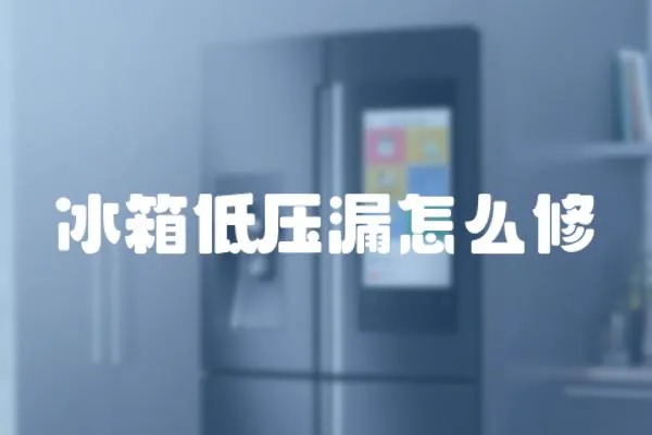 冰箱低壓漏怎么修