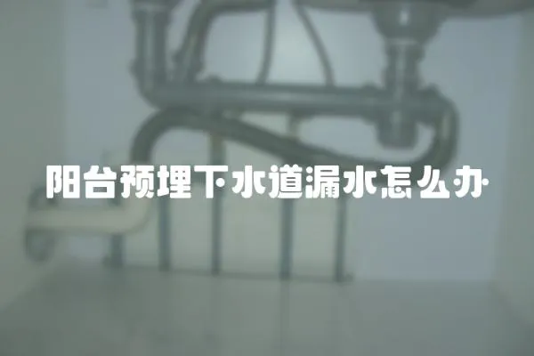 陽臺預埋下水道漏水怎么辦
