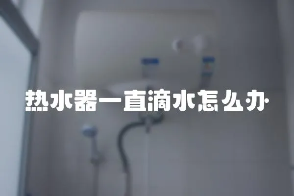 熱水器一直滴水怎么辦