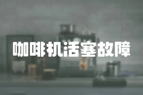 咖啡機活塞故障