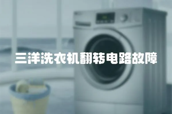 三洋洗衣機翻轉電路故障