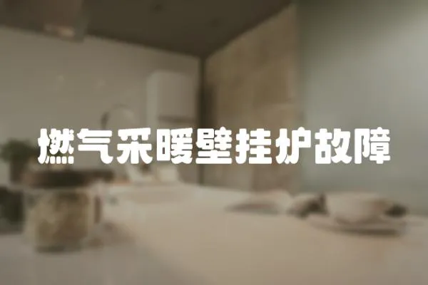 燃氣采暖壁掛爐故障