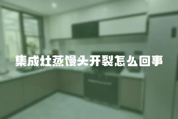 集成灶蒸饅頭開裂怎么回事