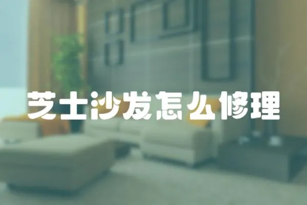 芝士沙發(fā)怎么修理