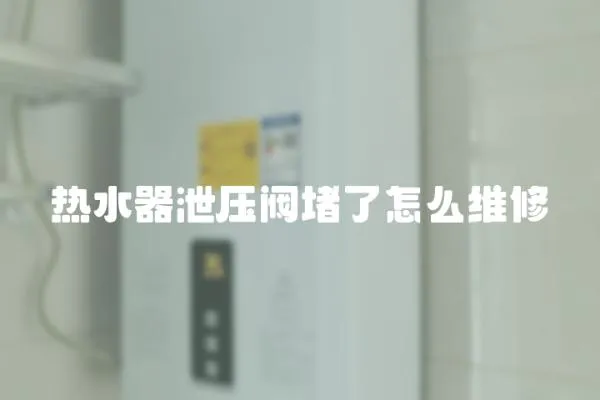 熱水器泄壓閥堵了怎么維修