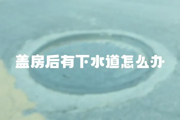 蓋房后有下水道怎么辦