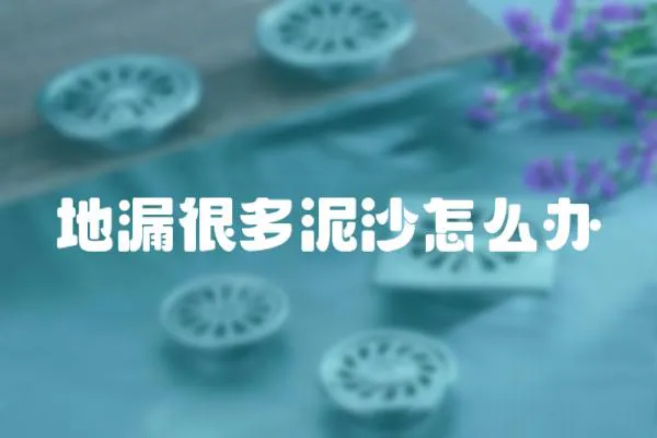 地漏很多泥沙怎么辦