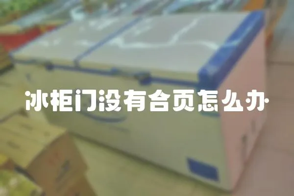 冰柜門沒有合頁怎么辦