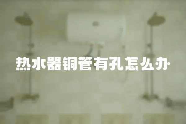 熱水器銅管有孔怎么辦