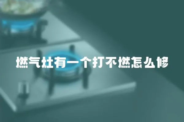 燃氣灶有一個打不燃怎么修