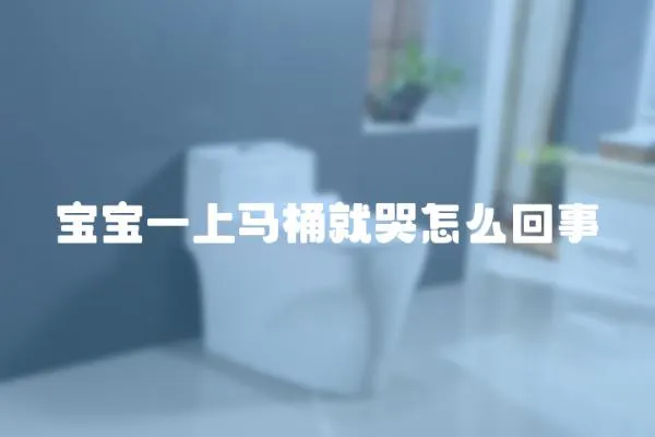 寶寶一上馬桶就哭怎么回事