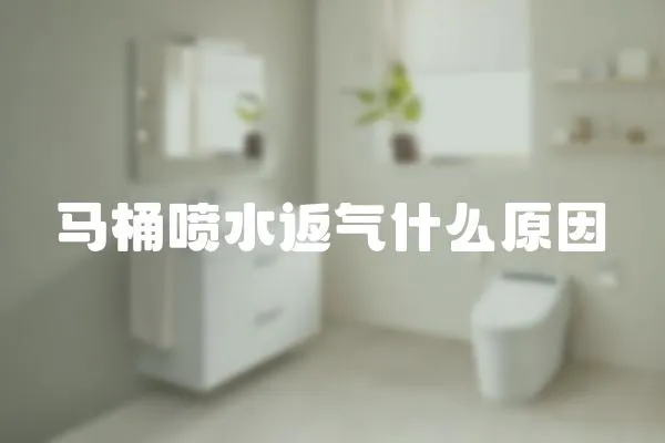 馬桶噴水返氣什么原因